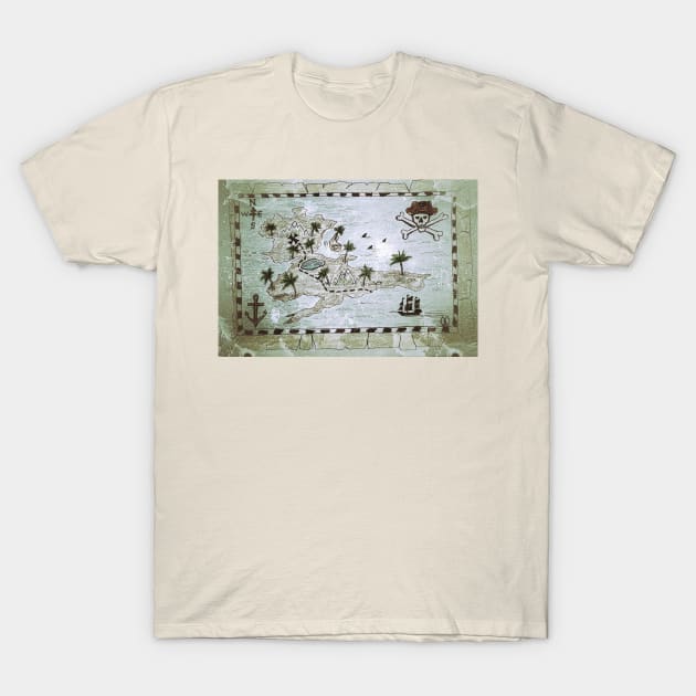 Treasure map T-Shirt by Matt Starr Fine Art